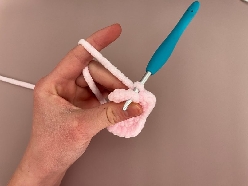 Insert your hook into the next st from behind